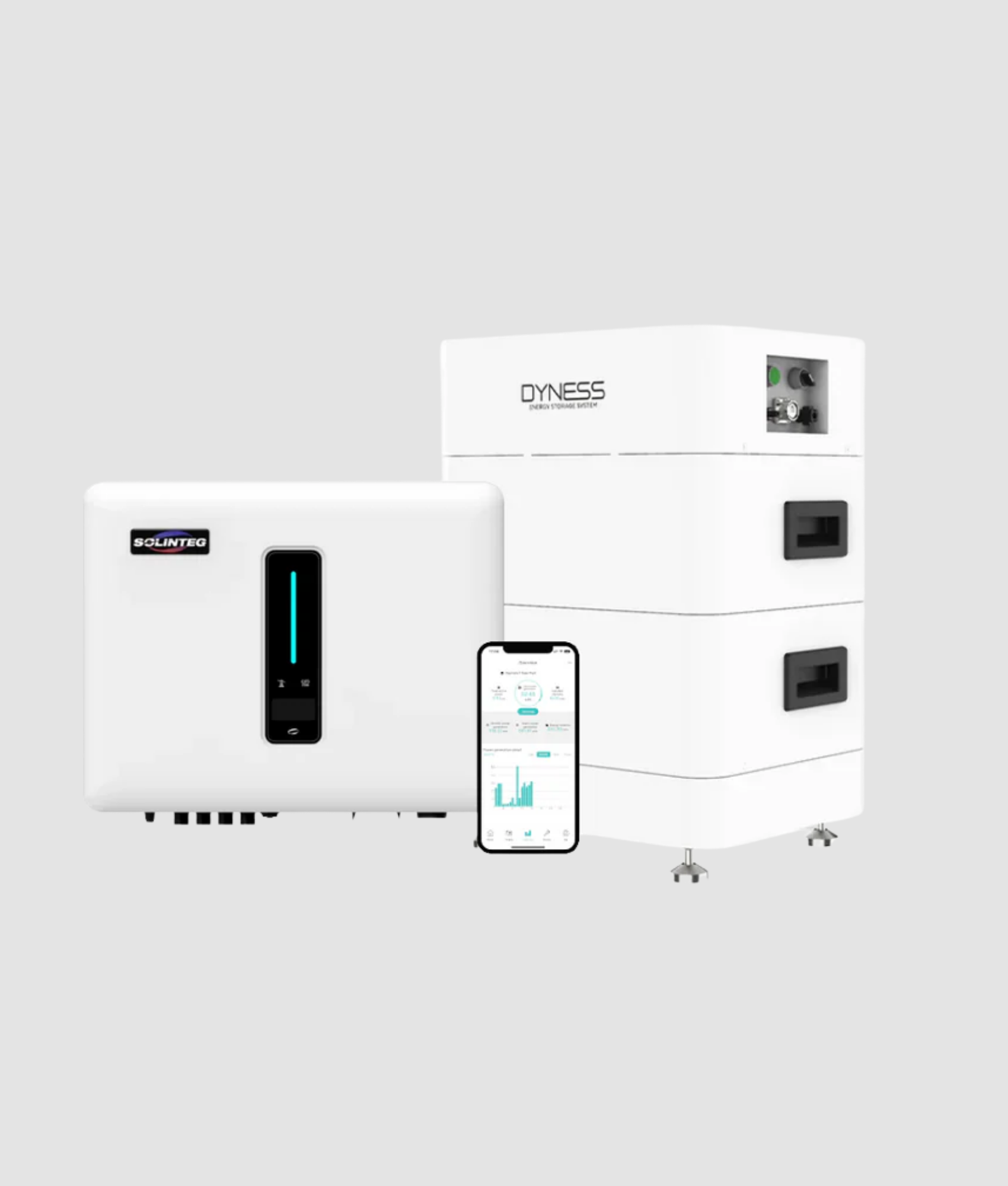 Système Dyness complet avec onduleur hybride Solinteg – stockage de 7 à 21,3 kWh